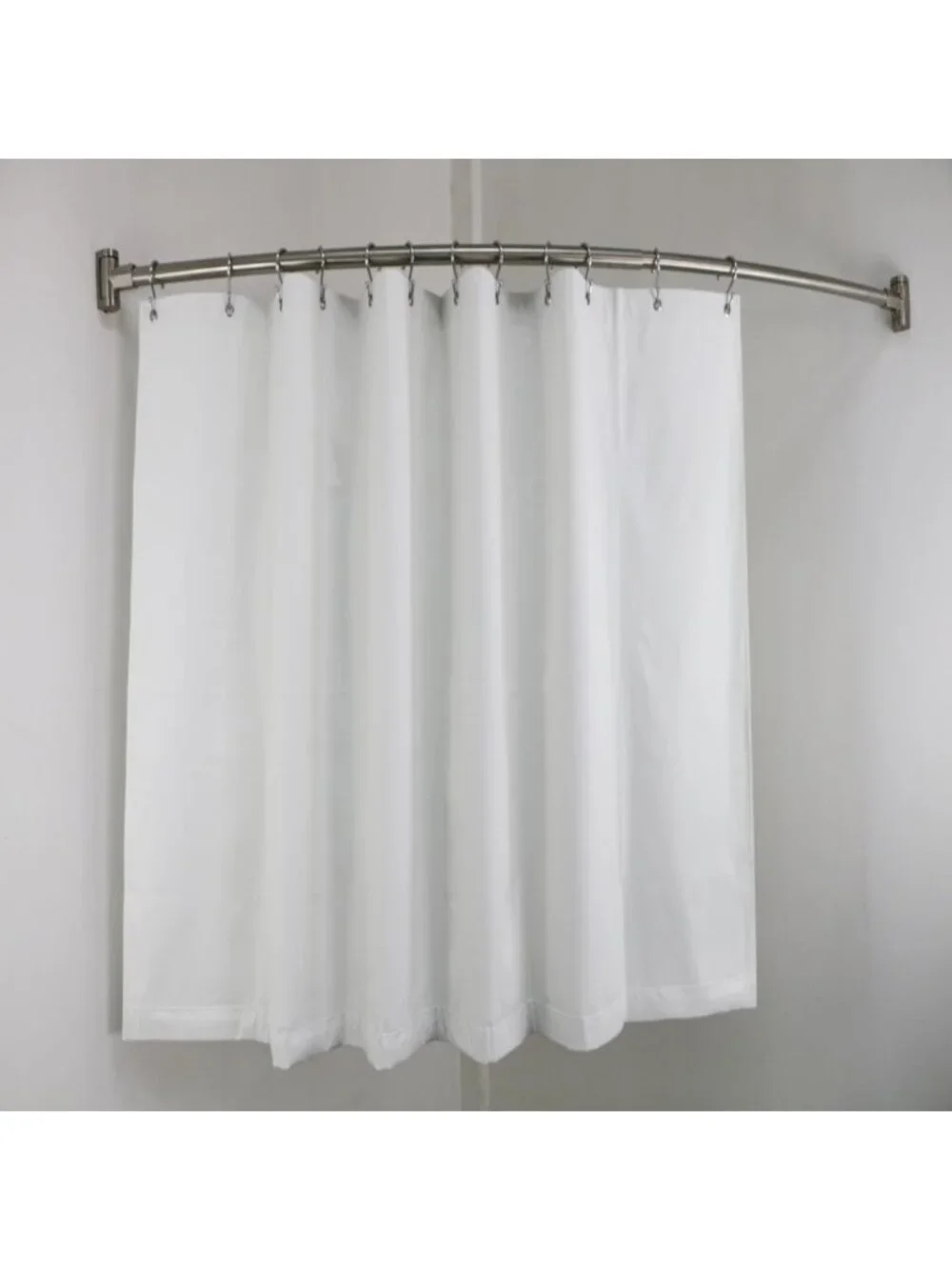 Flame Retardant Mesh Shower Curtain, 15G Vinyl Bathroom Decor 66x72 Inches